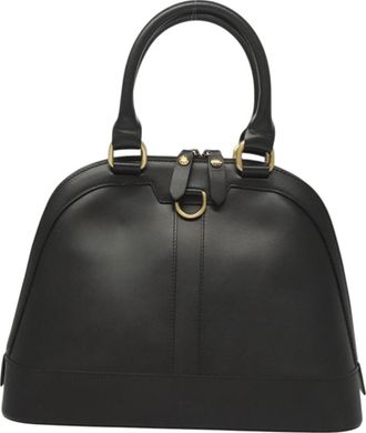 Burberry Nova Check Silver Leather Handbag (Pre-Owned)