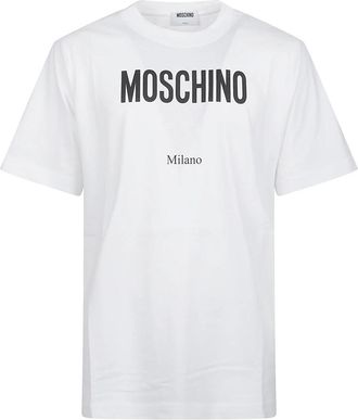 Moschino Logo T-shirt - Heren - T-shirts - Wit - S - Katoen - Tops