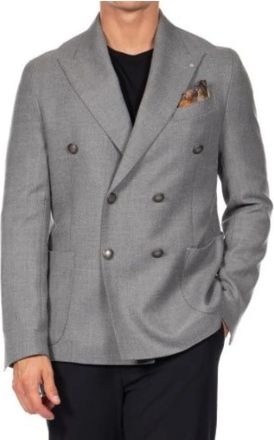 Bharnaba Gks-607 Vigan Jacket - Heren - Blazers - Grijs - 2XL - Leer - Jassen