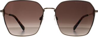 Marc Jacobs Square Womens Gold Havana Brown Gradient 729/S Metal - One Size