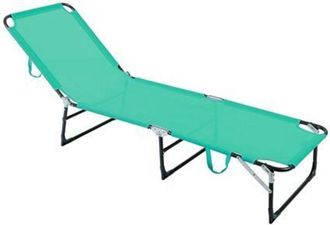 Sunjoy Direct Cama Plegable En Acero Gris Y Texaline Turquesa