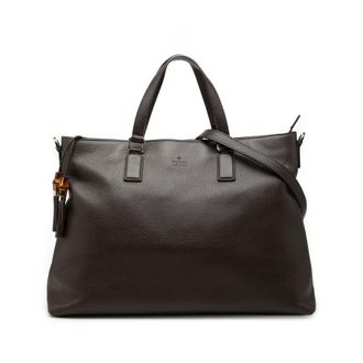 Gucci Pre-owned Gucci Calfskin Bamboo Tassel Satchel Ladies 0JTVKOVQAK16T9JL