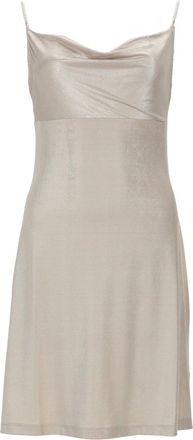 Versace Jeans Couture Draped Satin Spaghetti Straps Mini Dress