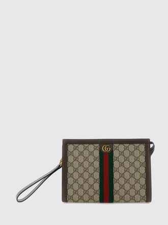 Gucci Pochette Ophidia in tessuto GG Supreme con fettuccia da polso