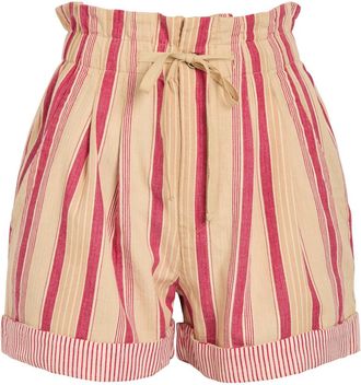 Isabel Marant Isabel Marant &eacute;toile Nirma Striped Cotton Shorts - Beige - 38 (UK10 / S)