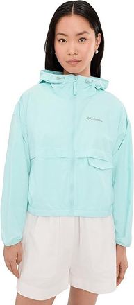 Columbia Spire Valleytm Cropped Windbreaker Womens Coat Marine Light : 2XL, Nylon