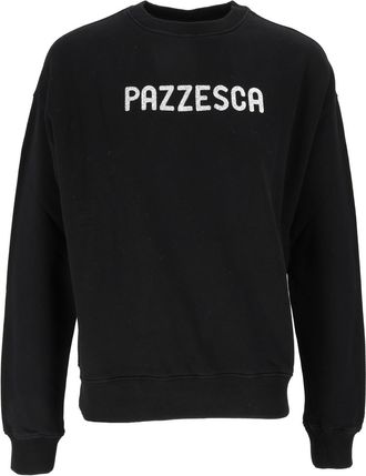 MC2 Saint Barth Stardust Black Glitter Crewneck Sweatshirt