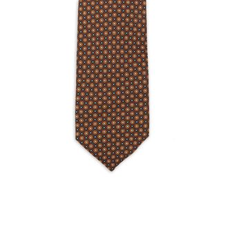 Barba Silk Floral Necktie - Brown