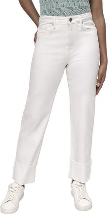 DKNY Dkny High Rise Ecru Relaxed Straight Jean