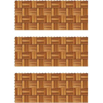 vidaXL vidaXL Listelli per Pavimento 30x30 cm in Legno di Acacia 30 pz