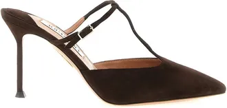Aquazzura Brown Suede Pumps