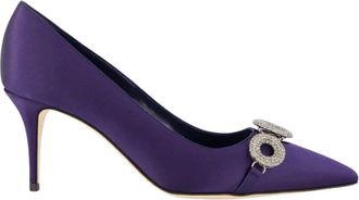 Manolo Blahnik Dames, Schoenen, Blauw, Maat: 37 EU Satijn