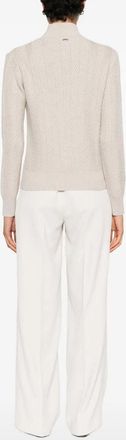 Herno Womens High-Neck Textured Sweater Aw25 W