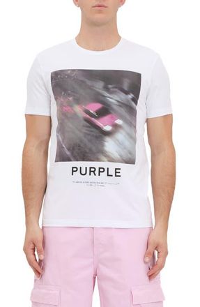 Purple Clean Jersey Graphic T-Shirt in White at Nordstrom, Size X-Large