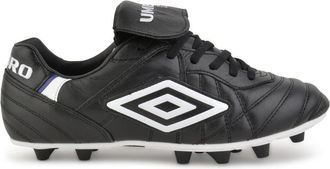Umbro Mens Speciali Pro FG Leather Football Boots (Black/White/Royal Blue) - Black & Off-White - Size UK 10.5