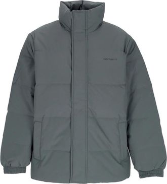 Carhartt Work in Progress Down Jacket High Collar - Heren - Gewatteerde jassen - Grijs - XL - Polyester - Jassen