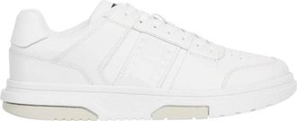 Tommy Jeans Beige Vrijetijdssneakers Cupsole 2.0 - Heren - Sneakers - Wit - 44 EU - Leer - Schoenen