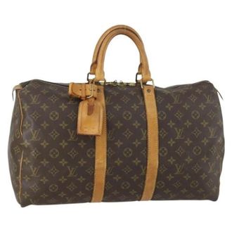 Louis Vuitton Pre-owned Weekend Bags, female, Brown, Size: ONE SIZE Pre-owned Canvas Weekend Bag