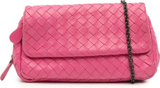 Bottega Veneta Tweedelige Mini Nappa Intrecciato Uitbreidbare Ketting Flap Crossbody