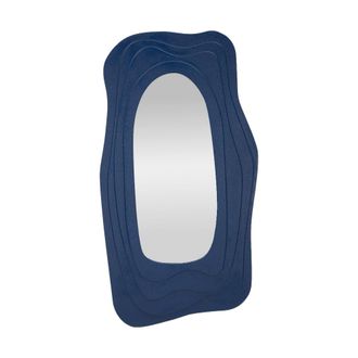 Dmora Dmora - Espejito Pregola, Espejo, Objeto De Decoraci&oacute;n De Pared, Decoraci&oacute;n De Espejo, 90x4 H165 Cm, Azul