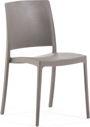 Siediti Fuori e Dentro Set de 4 sillas de jardín apilables en resina tórtola