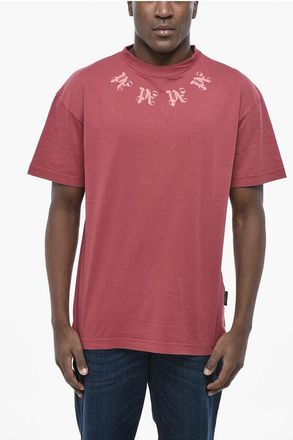 Palm Angels Cotton Crew Neck T-Shirt STATEMENT MONOGRAM size Xxl