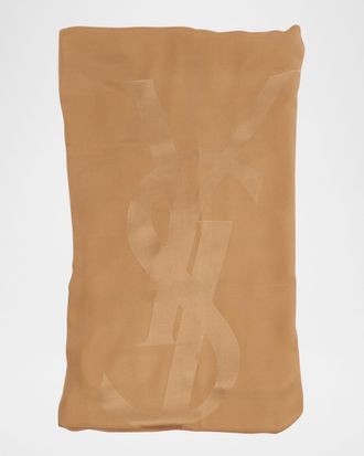 Saint Laurent Silk YSL Printed Silk Scarf