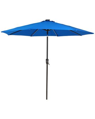 Sunnydaze 9 Outdoor Aluminum Sunbrella Patio Umbrella Solar Led