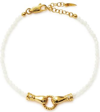 Missoma X Harris Reed In Good Hands Mini Beaded Bracelet - White - S
