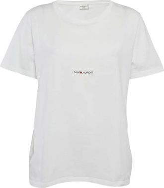 Saint Laurent T-shirt met logoprint - Wit