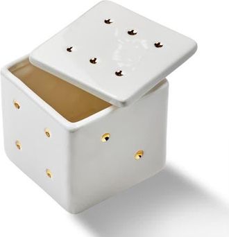 Tag White Earthenware Dice Lidded Trinket Box 3.75 x 3.75 x 3.75 in at Nordstrom