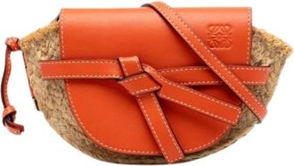 Loewe Pre-owned The Gate crossbody tas - Dames - Vintage Schoudertas - Oranje - ONE Size - Leer - Vintage