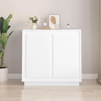vidaXL Aparador De Madera Contrachapada Blanco 80x34x75 Cm Vidaxl