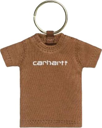 Carhartt Work in Progress Mini Script T-Shirt Sleutelhanger - unisex - Sleutelhangers & Tashangers - Bruin - ONE Size - Katoen - Accessoires