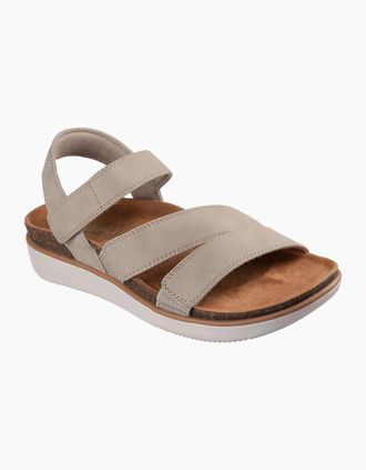 Skechers Womens Skechers Lifted Comfort Polyurethane Womens Taupe Sandals - Grey - Size: 6