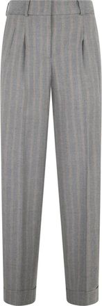 PESERICO Broeken, Dames, Grijs, XL, Polyester, Tapered Broeken