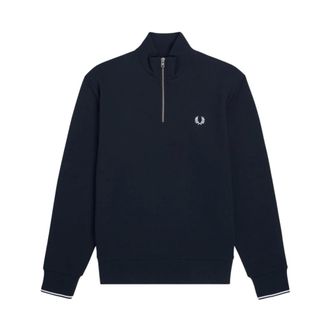 Fred Perry Sudadera con media cremallera M3574Fp - Sweatshirts & Hoodies - Hombre - Azul - 2XL