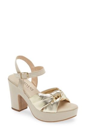 Cordani Lola Knotted Platform Sandal in Platino at Nordstrom, Size 5.5Us