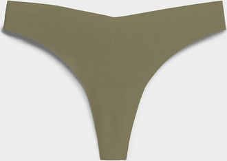 Miiyu Womens Dense laser-cut thong Recycled nylon