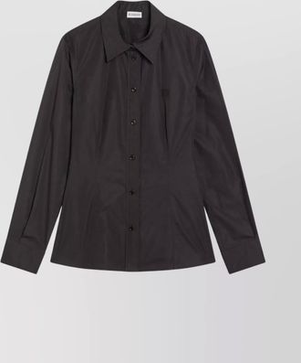 Burberry collared cotton shirt with long cuffed sleeves