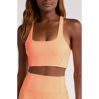 Free People FP Movement Never Better Racerback Bra in Morning Sun at Nordstrom Rack, Size X-Small