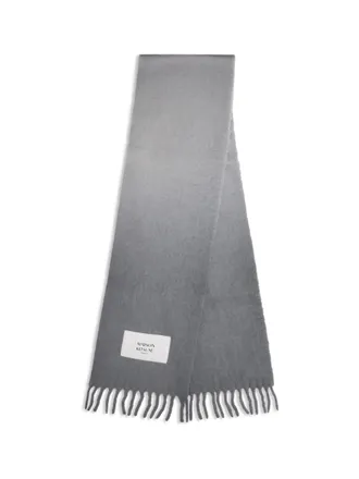 Maison Kitsun&eacute; Gradient Alpaca Scarf - Gray