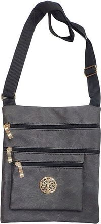 Generic Womens Large Flat Pouch Cross Body Shoulder Bag Organiser Travel Holiday Bag (Black)