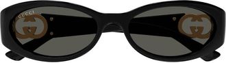 Gucci Grey Oval Ladies Sunglasses GG1660S 001 54