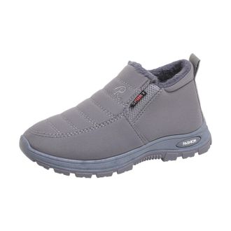 Generic Women Winter Warm Snow Boots Ladies Slip On Waterproof Outdoor Faux Fur Lined Ankle Booties Shoes (Grey, 7.5)