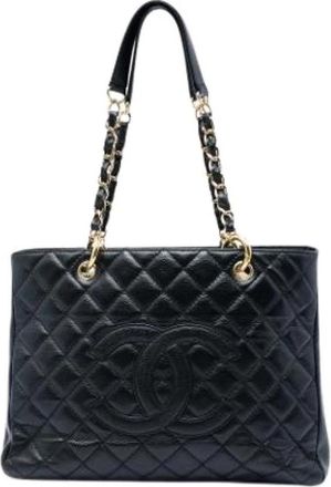 Chanel Pre-owned Grand Shopping Tote - Dames - Vintage Shopper - Zwart - ONE Size - Leer - Vintage