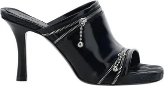 Burberry Leren Sandalen met Stilettohak - Dames - Muiltjes - Zwart - 37 EU - Leer - Schoenen