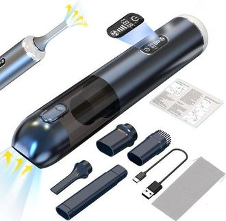 OEM Aspiradora Port&aacute;til Inal&aacute;mbrica Para Coche, Potente Succi&oacute;n De 18000 Pa, Filtro Hepa + Pantalla Led, Ligera Con Boquilla M&uacute;ltiple, Apta Coche