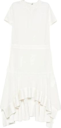 sacai Midi Jurk - Dames - Casual kleedjes - Wit - 2XS - Leer - Kleedjes