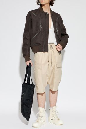 Rick Owens Cargo Shorts, Mens, Cream